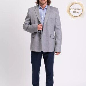 PACO RABANNE Blazer Jacket IT54 US44 XXL Wool Blend Single-Breasted